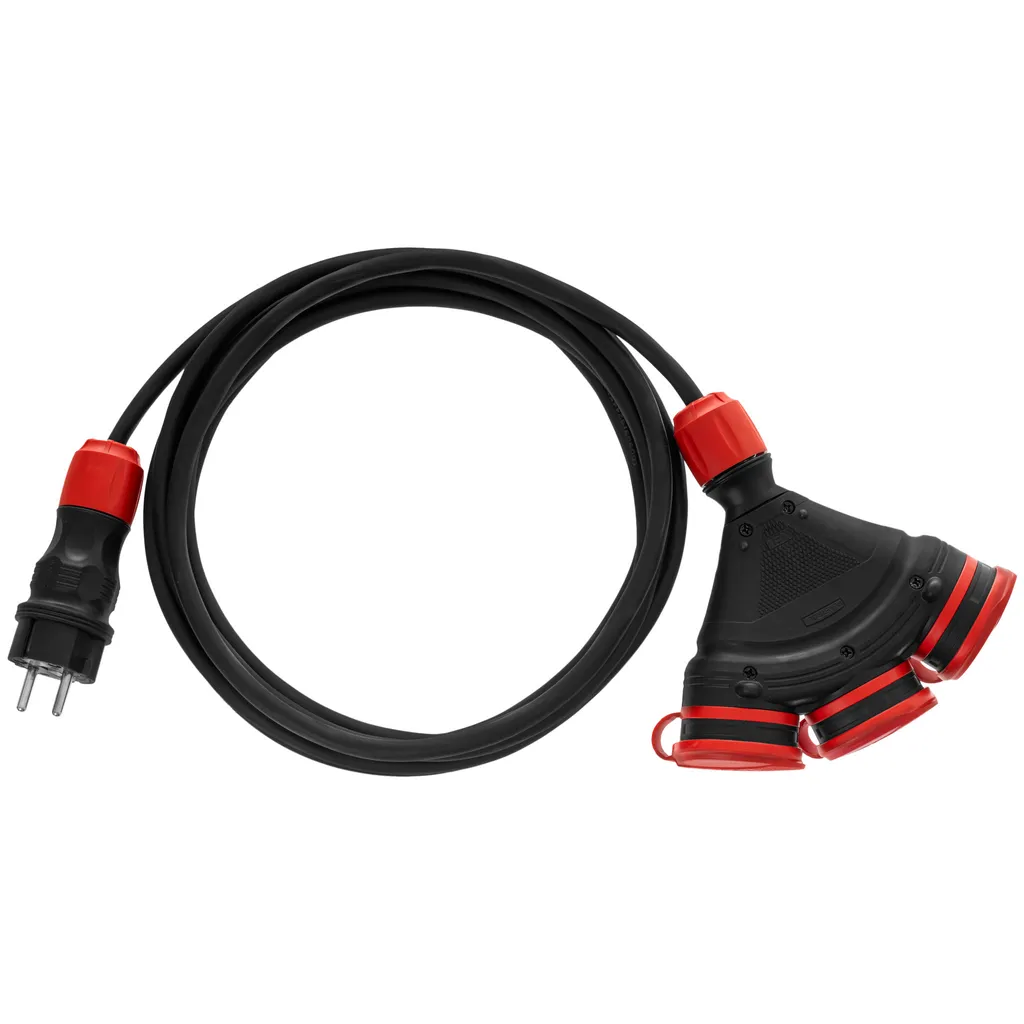 Rallonge électrique Awtools Extreme 30m 3x2.5mm avec 3 prises IP54 16A - 2