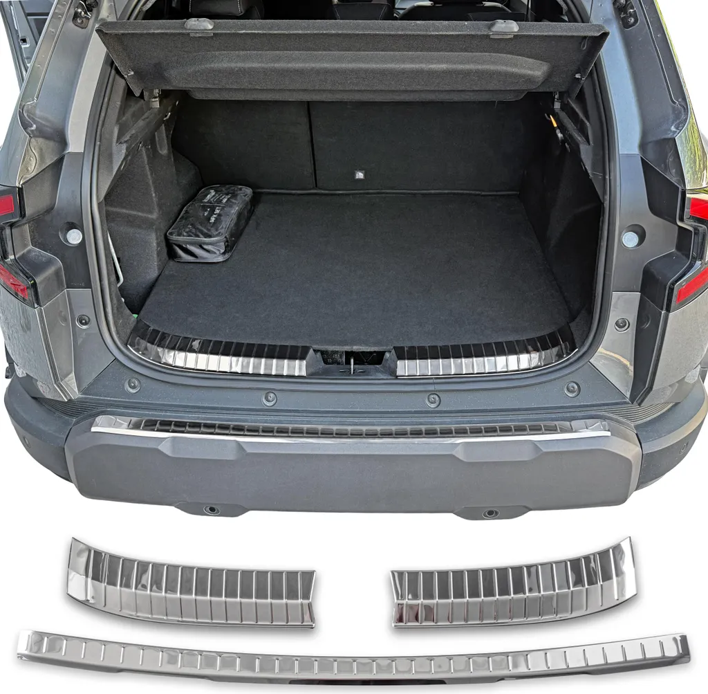 Protection de coffre pour Dacia Duster 2024 en inox intérieur extérieur