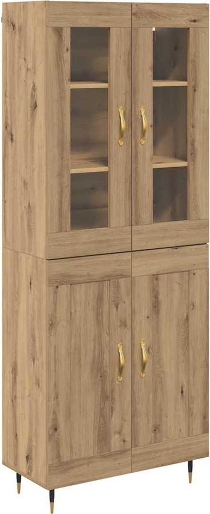 Highboard 2 pcs Artisan-Eiche Holzwerkstoff