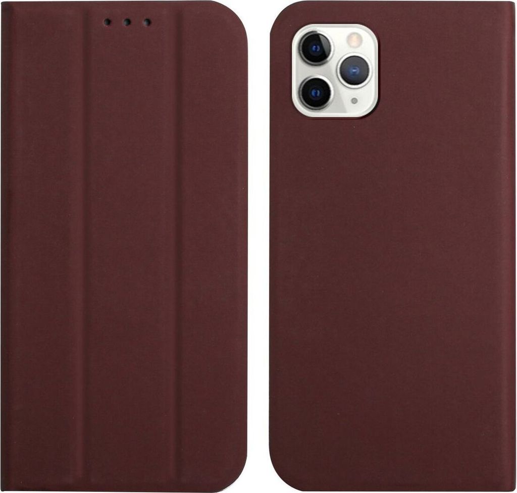 König Design Hülle kompatibel mit Apple iPhone 13 Pro Max Kunstleder Handyhülle - Handy Case Braun