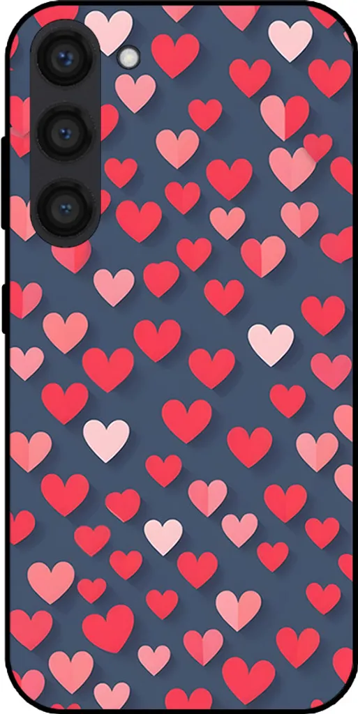 Cover Samsung S23 Plus Cuori Rosa e Rossi | Smartphonica Glamour Case