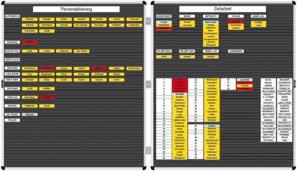 Doppeltafel Planrecord 2xB720xH520mm mit 2x38 Steckbahnen