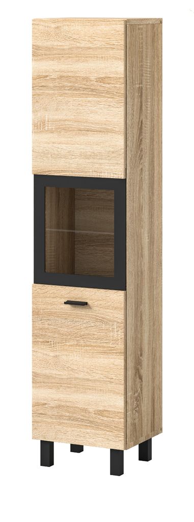 Badezimmer Midischrank "Lowell" Sonoma Eiche Badschrank Produktbild 