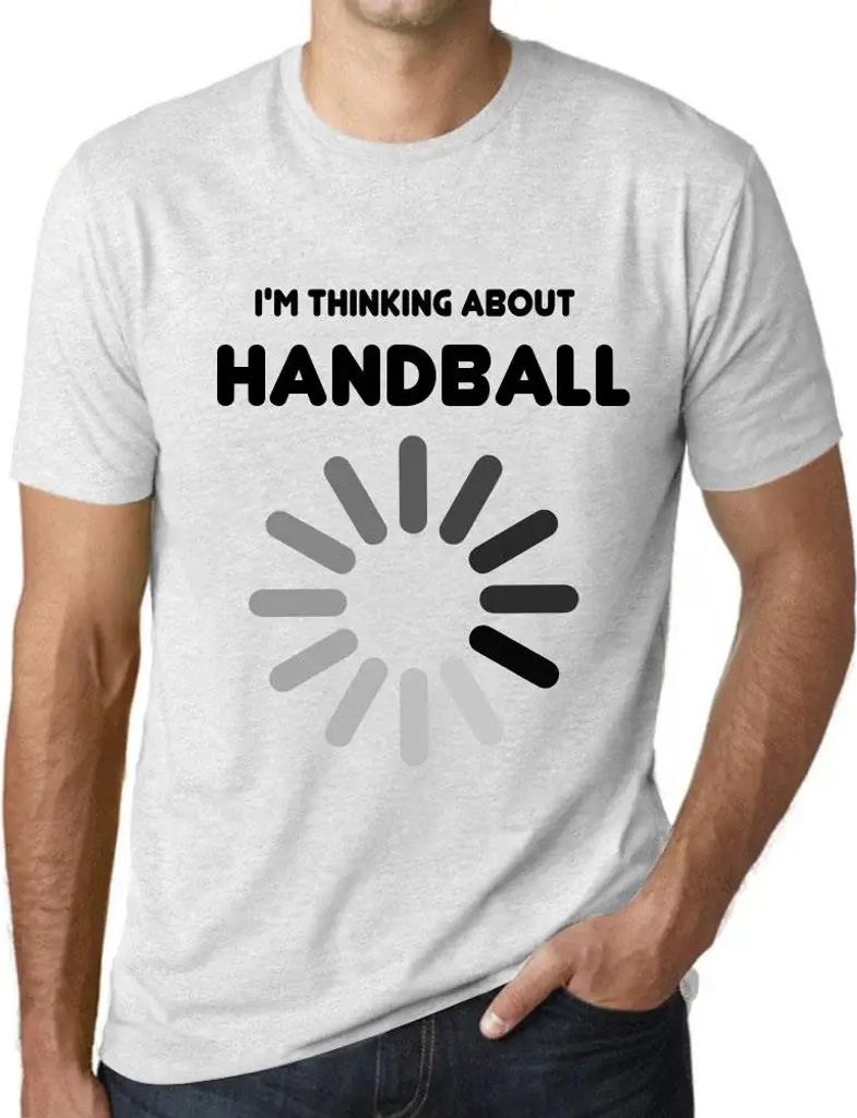 Herren Grafik T-Shirt Ich denke über Handball nach – I'm Thinking About Handball – Öko-Verantwortlich Vintage Jahrgang Kurzarm Lustige Druck