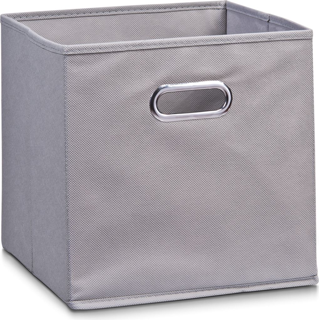 Zeller Aufbewahrungsbox, grau, Vlies 32x32x32