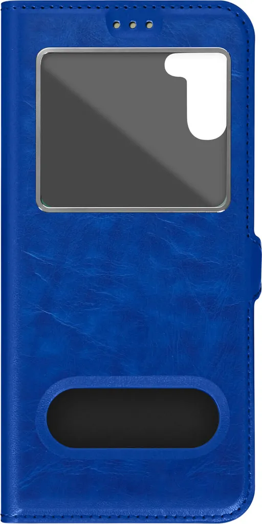 Cover Samsung Galaxy A14 4G/5G Blu Doppia Finestra e Stand