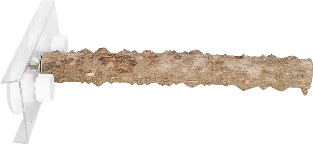 Supporto Doccia per Pappagalli in Legno 30cm - Ventosa Forte e Portatile