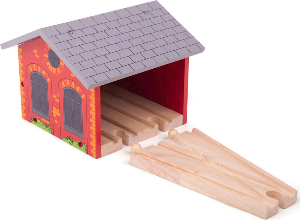 Bigjigs Rail Cihlové depo pro dva vláčky Obrázek produktu 
