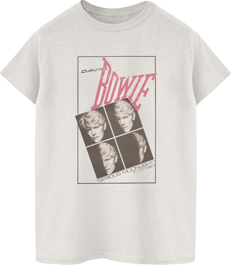 David Bowie - "Serious Moonlight" T-Shirt für Herren/Damen Uni RO2037 (L) (Beige)
