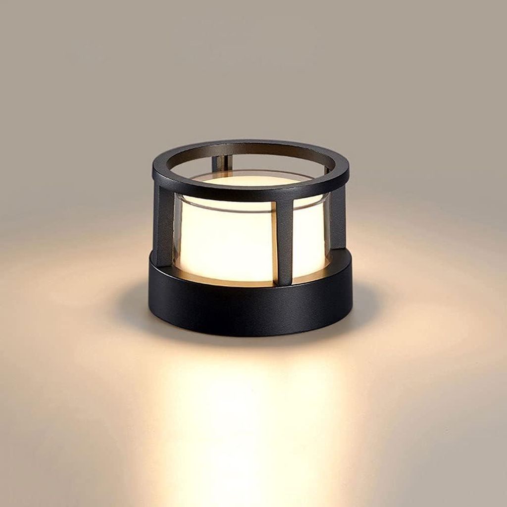 Europäische zylindrische Rasenlampe, 13 cm Durchmesser, Bodenstehleuchte, 10 W, warmweiß, Säulenlandschaft, wasserdicht, Innenhof, Brücke, Terr...