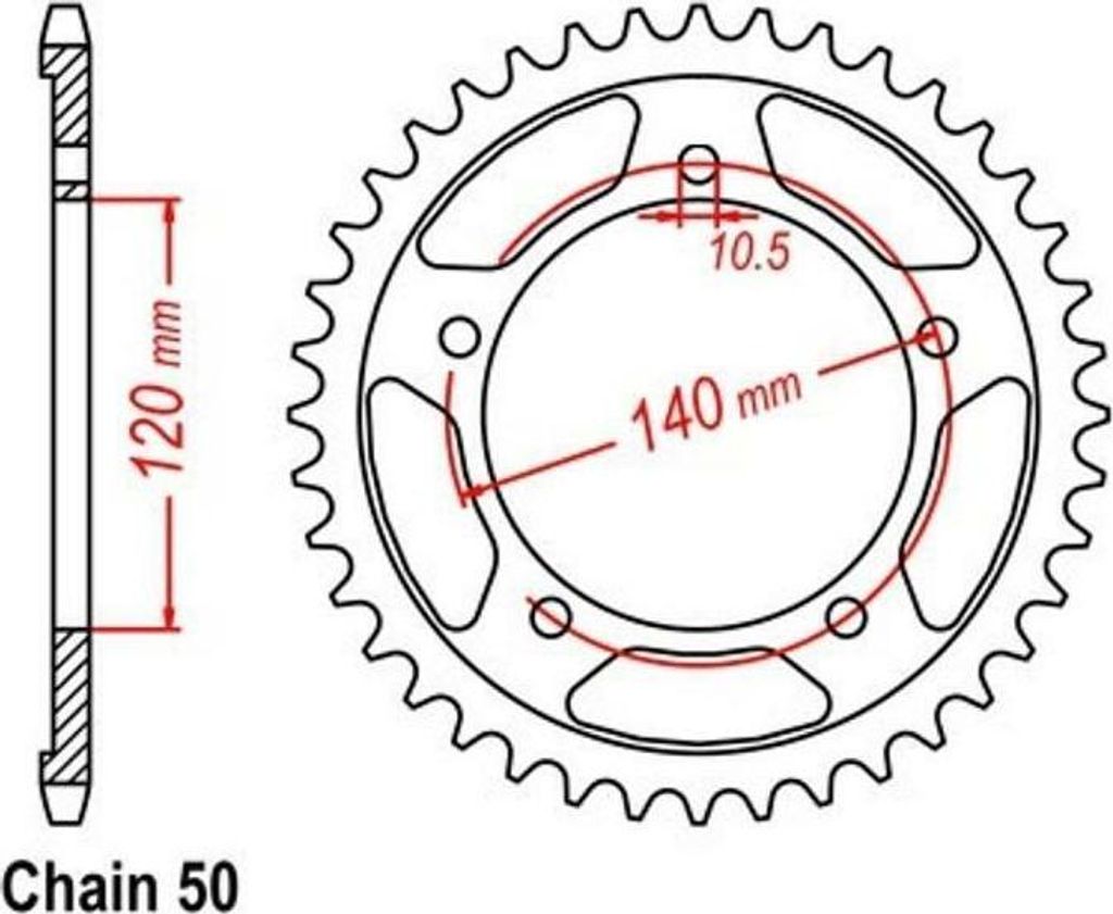 Kettenrad 43 Zähne 530 für SUZUKI GSF GSX GSX-R SV / TRIUMPH Daytona Sprint