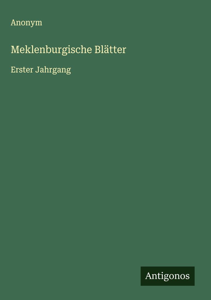 Meklenburgische Blätter