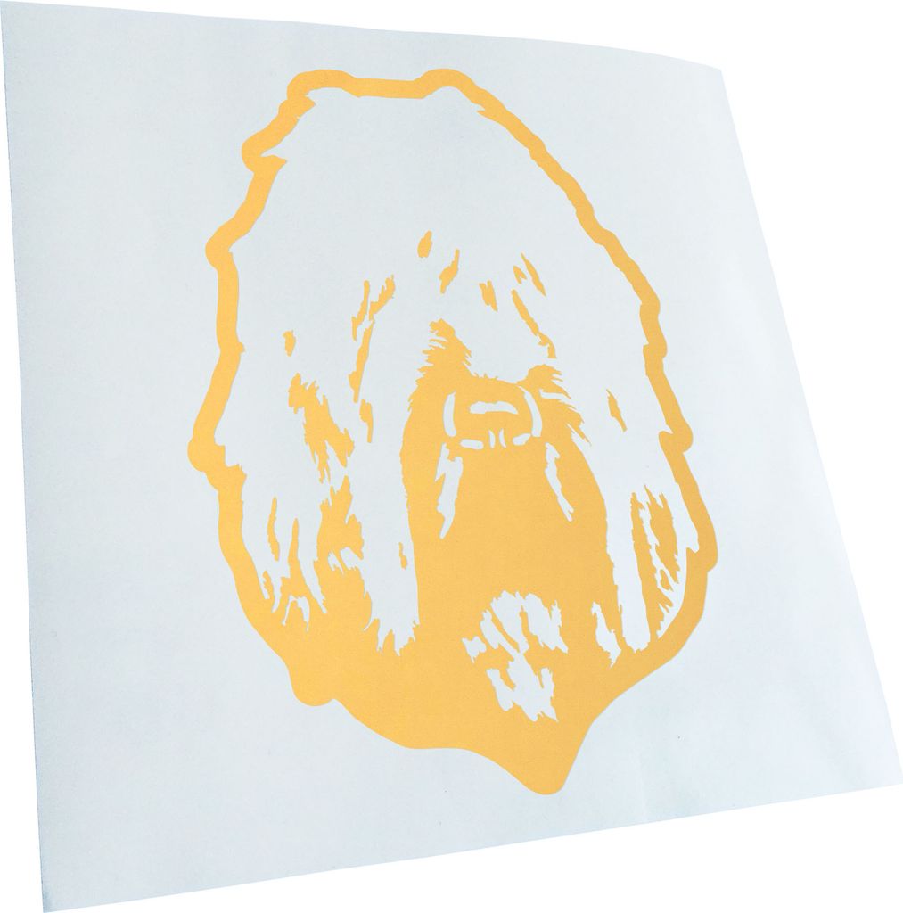 Kiwistar - Autoaufkleber - Otterhound Hund - Gelb - 14x10cm - Aufkleber für Auto, Laptop, Fahrrad, LKW, Motorrad mehrfarbig JDM Decal Racing