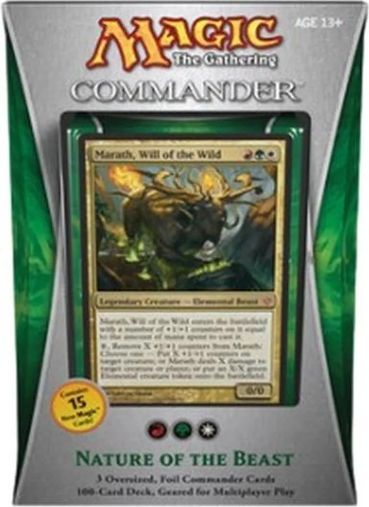 MTG Commander 2013 Nature of the Beast Deck avec 3 Cartes Oversized