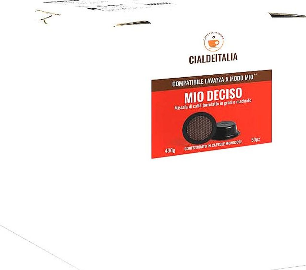 Cialdeitalia - Caffè Mio Deciso Kaffeekapseln kompatibel mit Lavazza A Modo Mio - 100 Prozent Robusta - 300 Kapseln