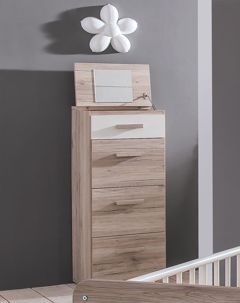 Kommode Beistellschrank Hochkommode Schminkkommode Standschrank "Canton I"