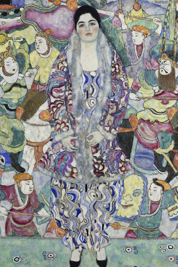 Plakat 20x30cm Porträt von Friederike Maria Beer, Klimt Vintage