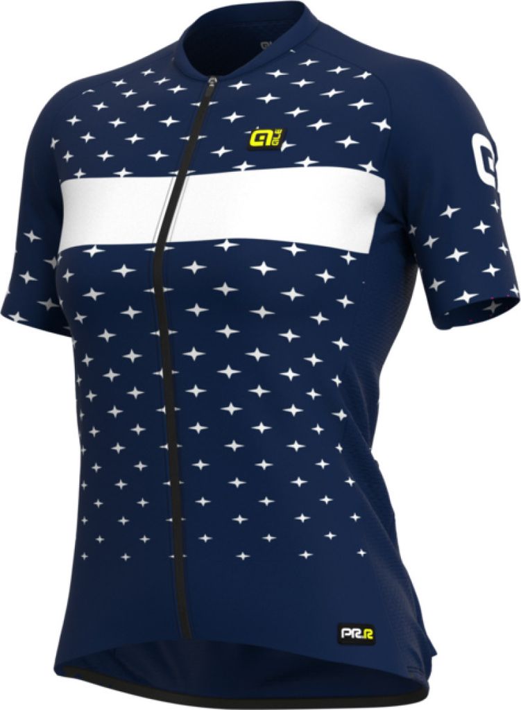 ALÉ Kurzarm Fahrradtrikot - PRR STARS LADY - Blau/Weiß S