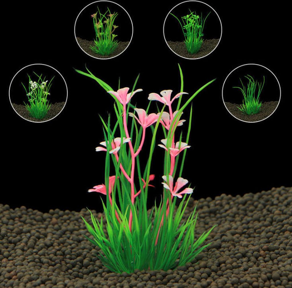 Kunststoff Aquarium Pflanzen Gras für Aquarium Hintergrund FischTank Ornament Dekorationen