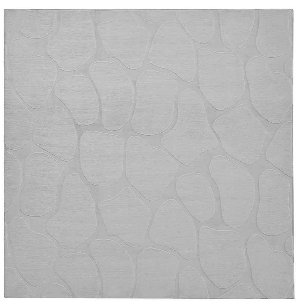 BELIANI Koberec světle šedý tkanina 160 x 160 cm ručně Obrázek produktu 