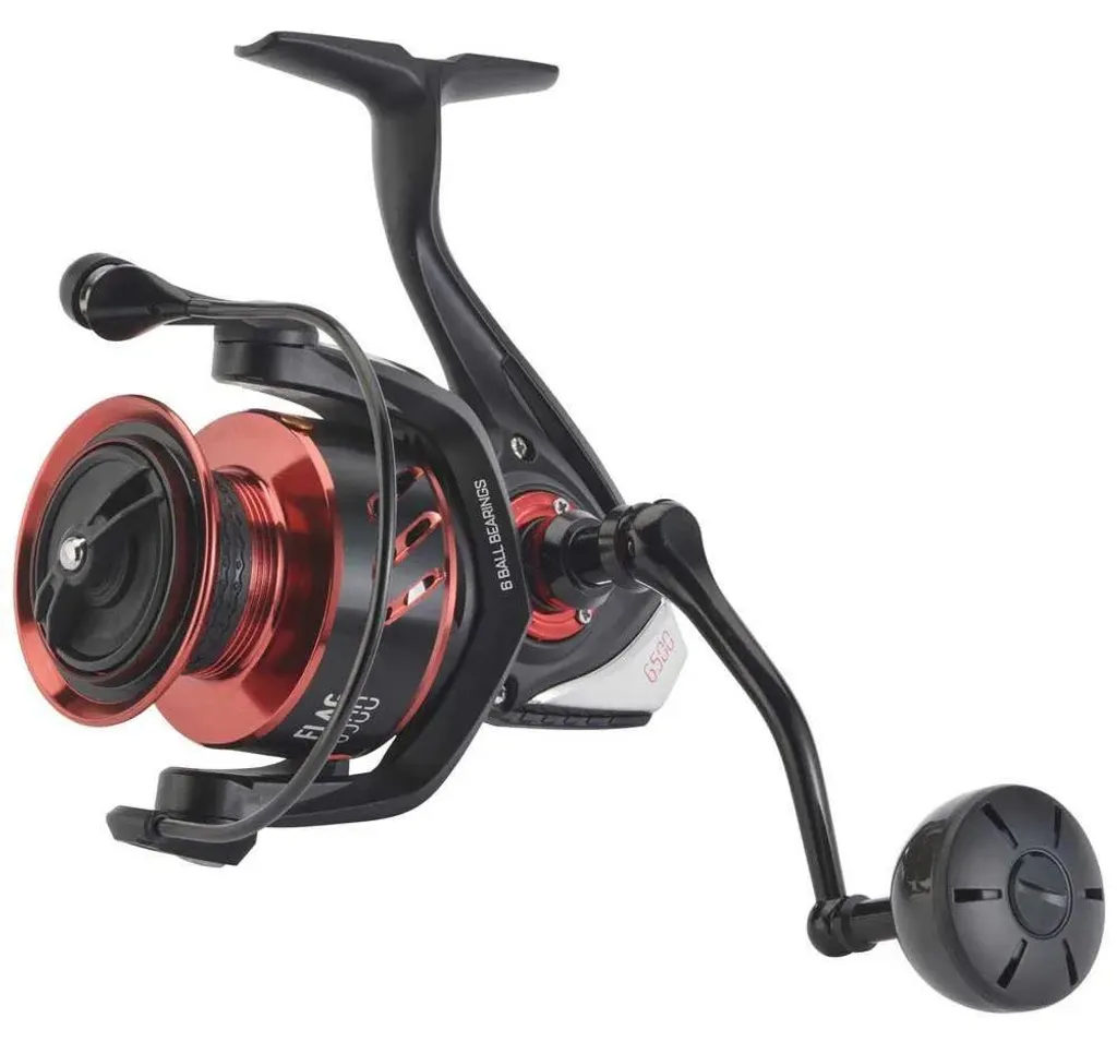 Moulinet Surfcasting Spinit Flag 6500 Argent avec Bobine Longue Distance