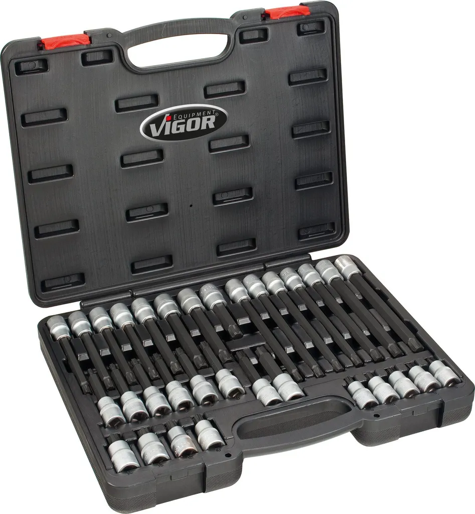 Set Bussole VIGOR V2201 Ribe M5-M14 | Utensili Professionali 32 Pezzi
