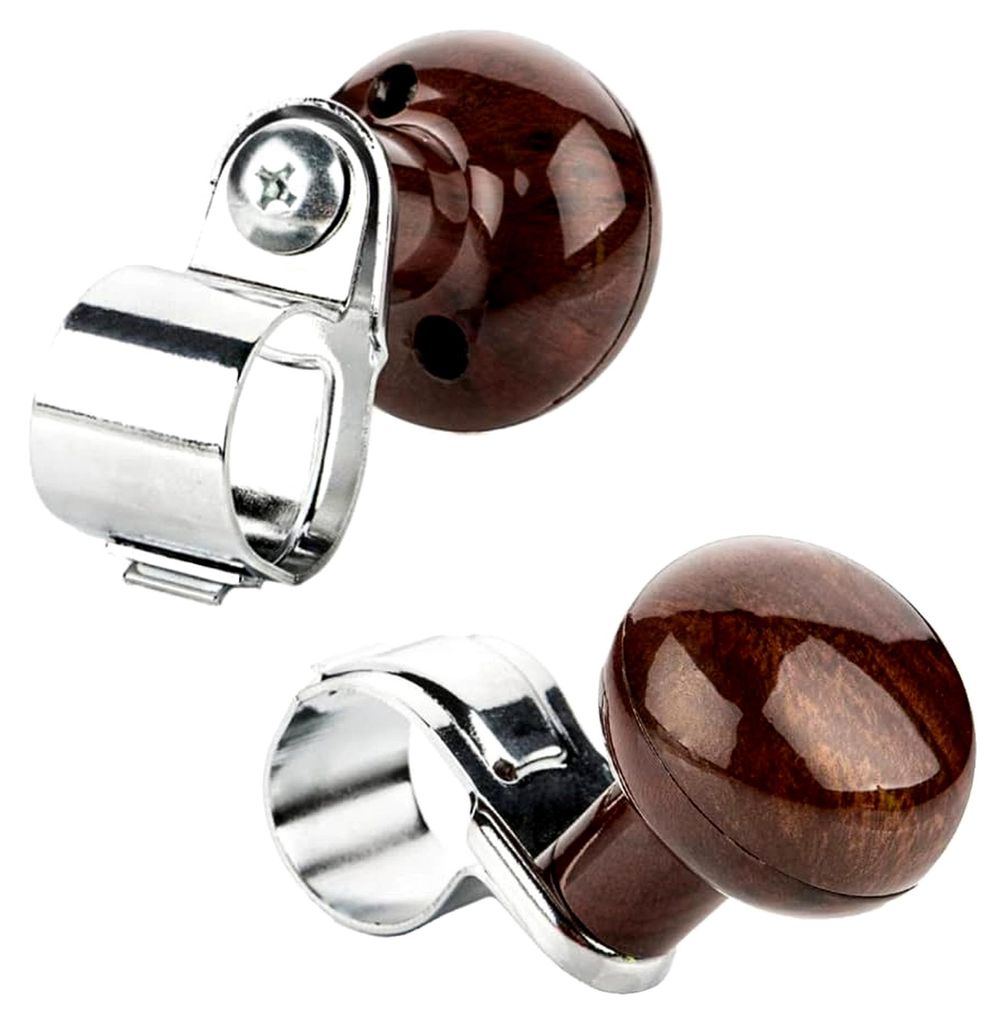 2x Fixlenker Lenkradknauf Lenkrad Drehknopf Schnelllenker 360° Holz k