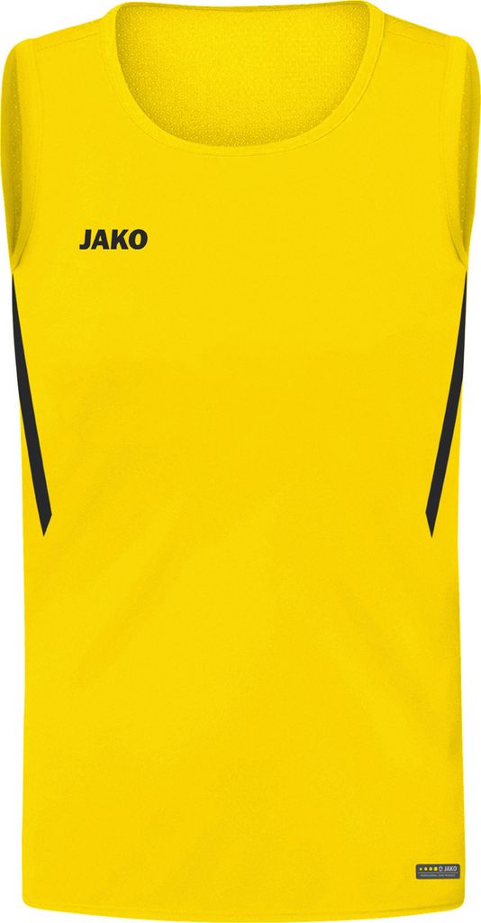 JAKO Kinder Tanktop Challenge, Farbe:citro/schwarz, Größe:140