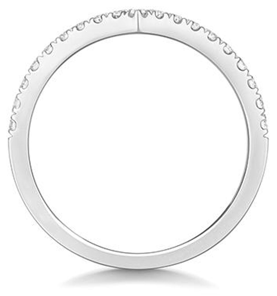 18 Karat (750) Weißgold 2mm Flach Form Diamant Trauring/Ehering/Hochzeitsring Brillant-Schliff 0.30 Karat G - VS, 53 (16.9); TRS3686718KWRSM