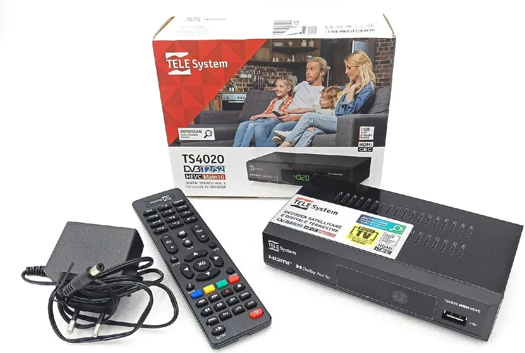 TELE System TS4020 Décodeur Satellite et Terrestre Full HD Noir - 6