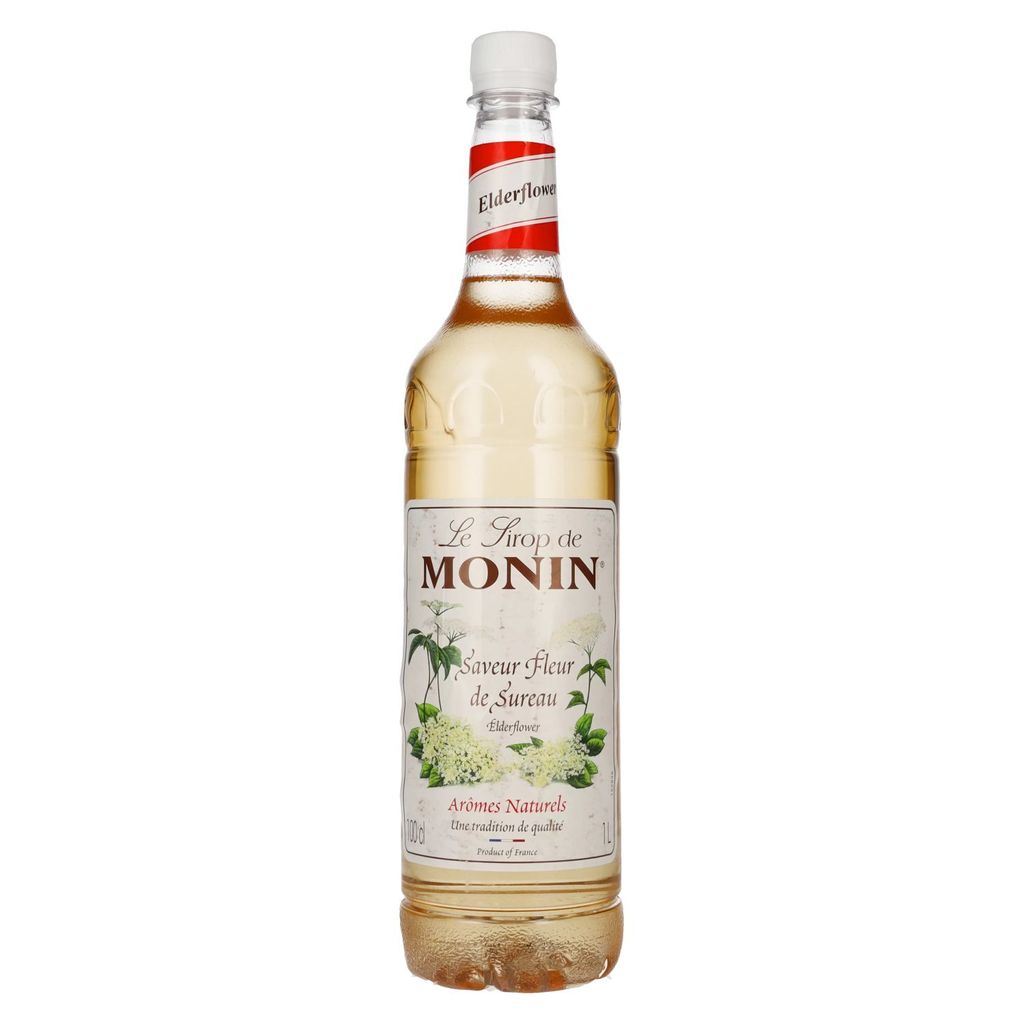 Le Sirop de Monin HOLUNDERBLÜTE 1l MHD 31/12/2023 PET Immagine del prodotto 