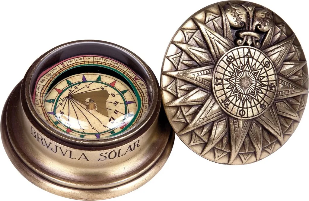 Boussole de poche en laiton véritable H40 - Style marin traditionnel