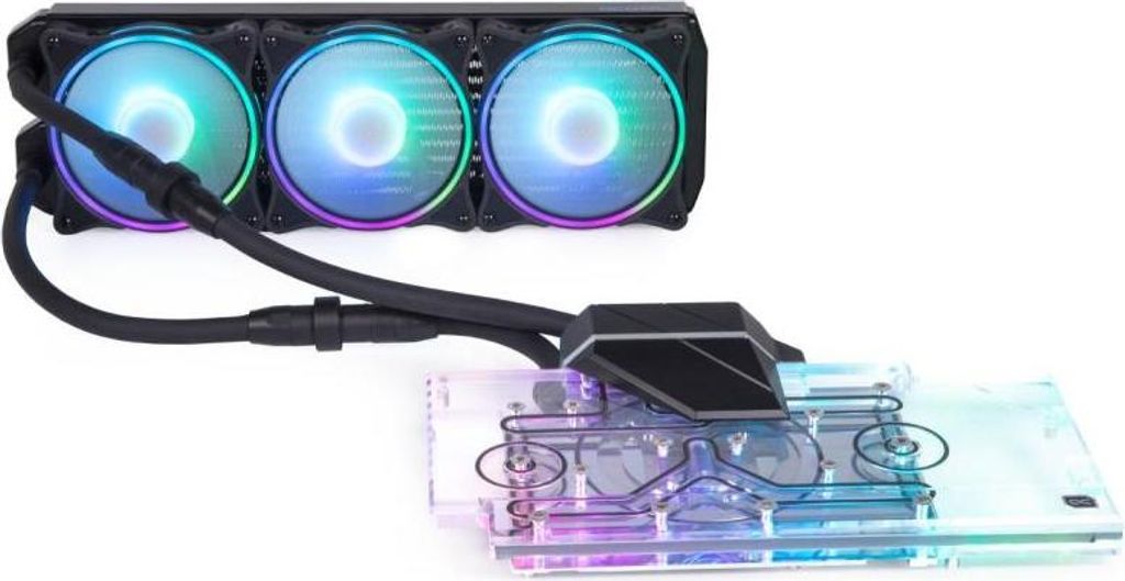 Alphacool Eiswolf 2 AIO, All-in-One-Flssigkeitskhler, 12 cm, 119,8 m/h, Schwarz, Transparent