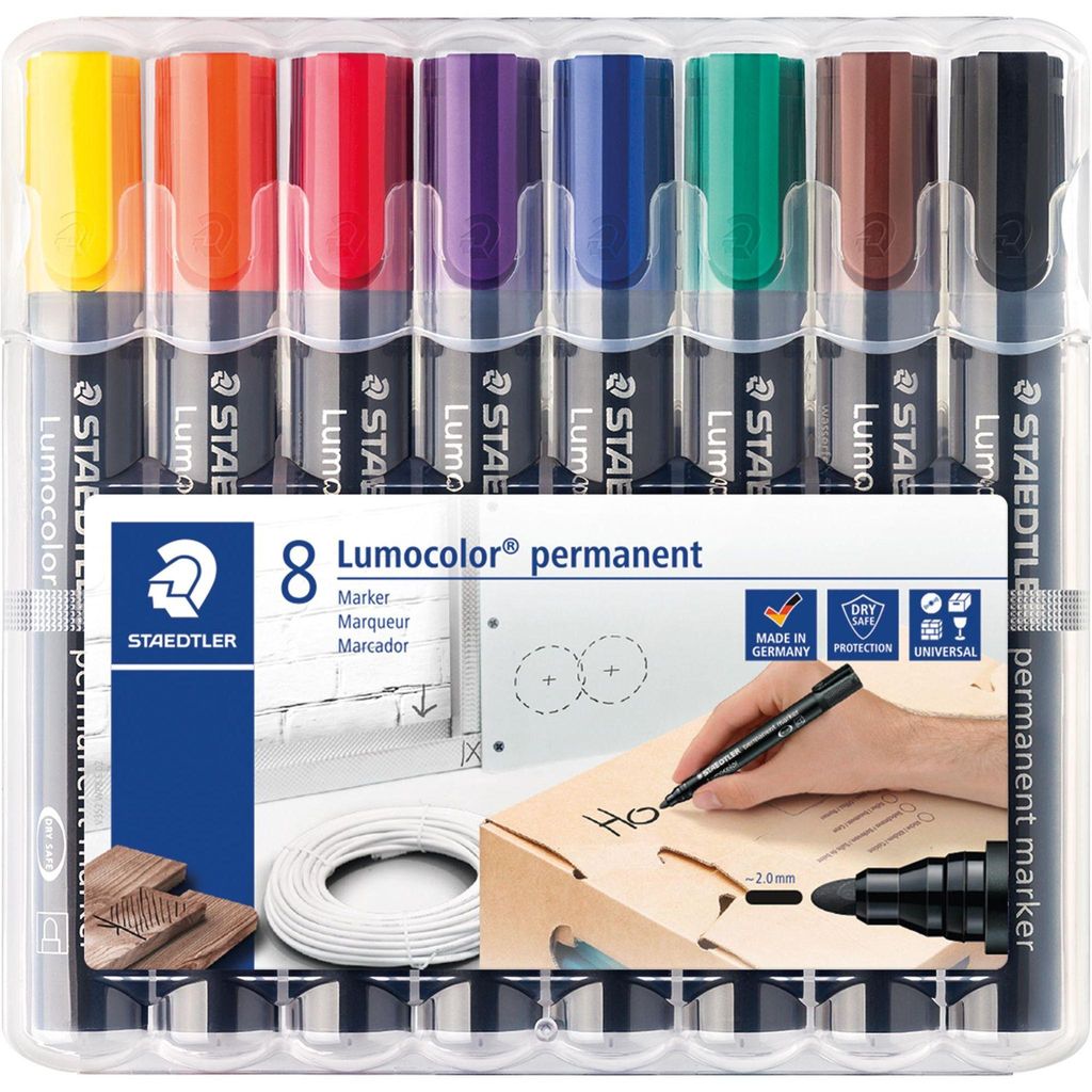 STAEDTLER Marker Lumocolor perm 8St Box Image du produit 