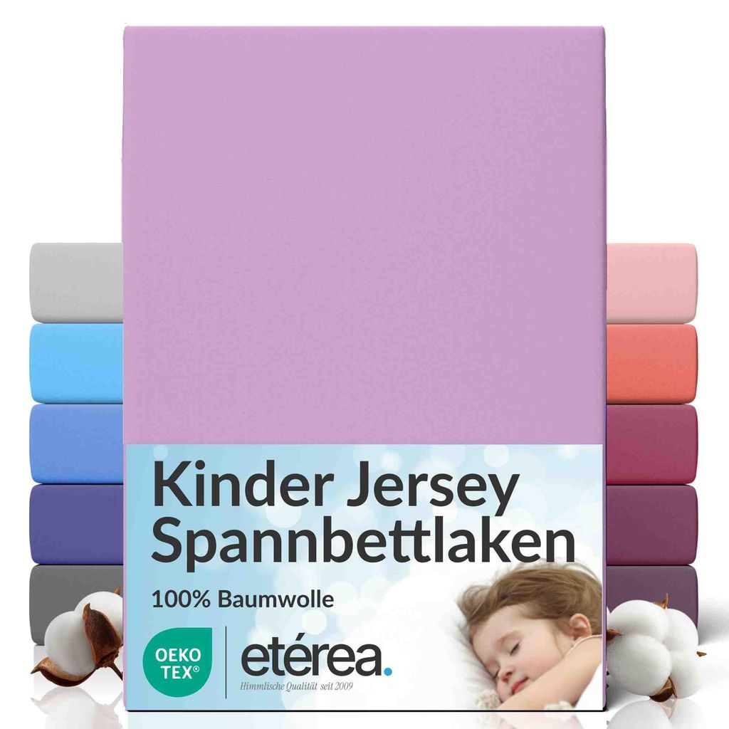 Jersey Spannbettlaken 60x120 - 70x140 cm, 100% Baumwolle Produktbild 