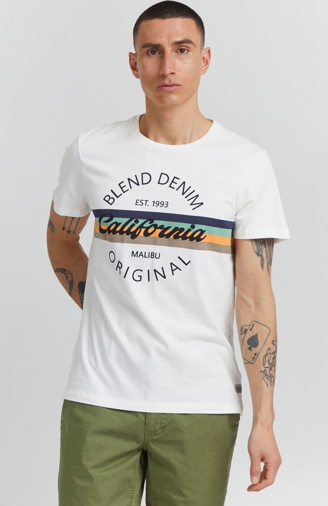 BLEND BHAdamus - 20714724ME Herren T-Shirt Longshirt Basic