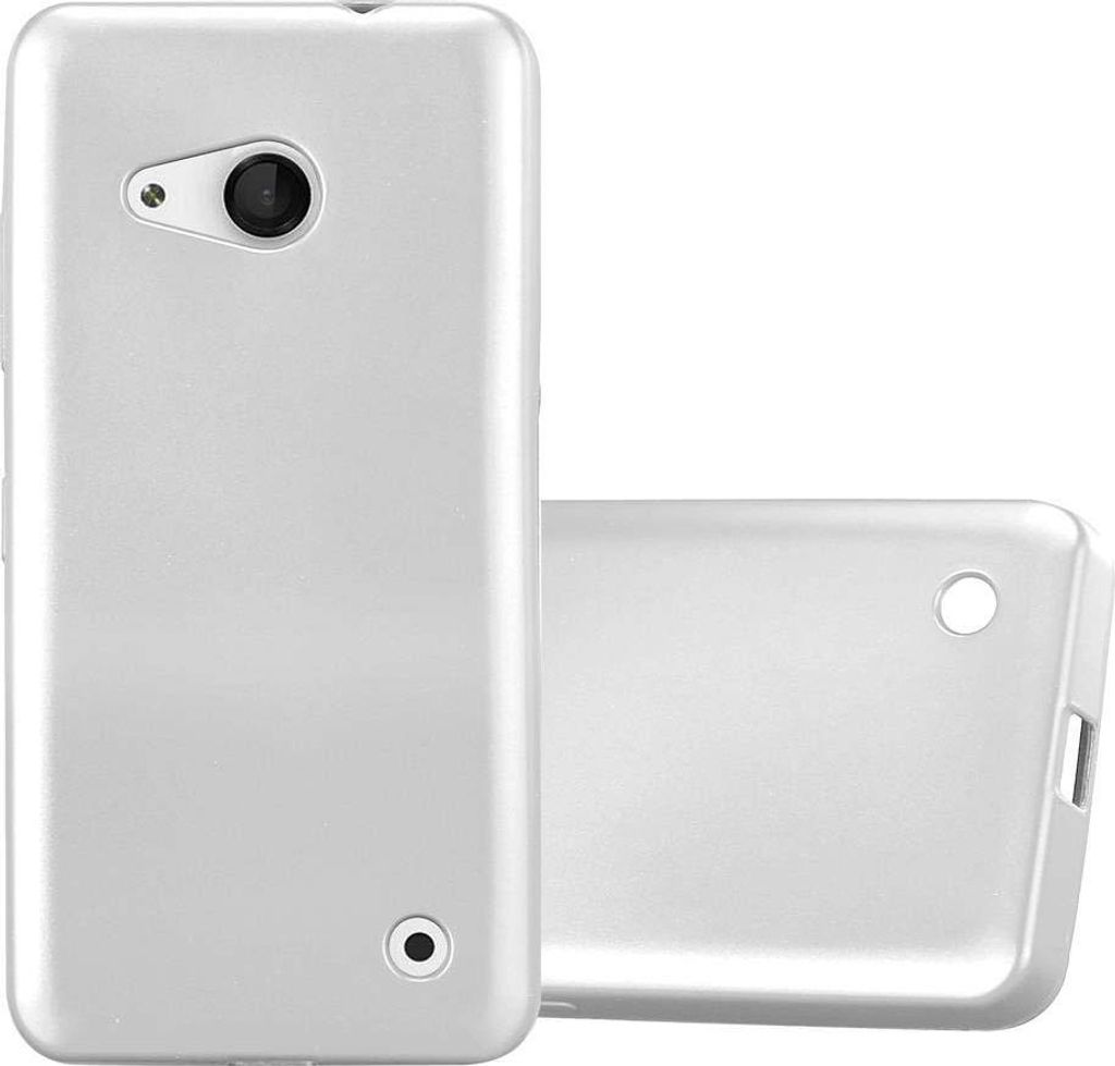 Cadorabo Schutzhülle für Nokia Lumia 550 Hülle in Silber Handyhülle TPU Silikon Etui Cover Case