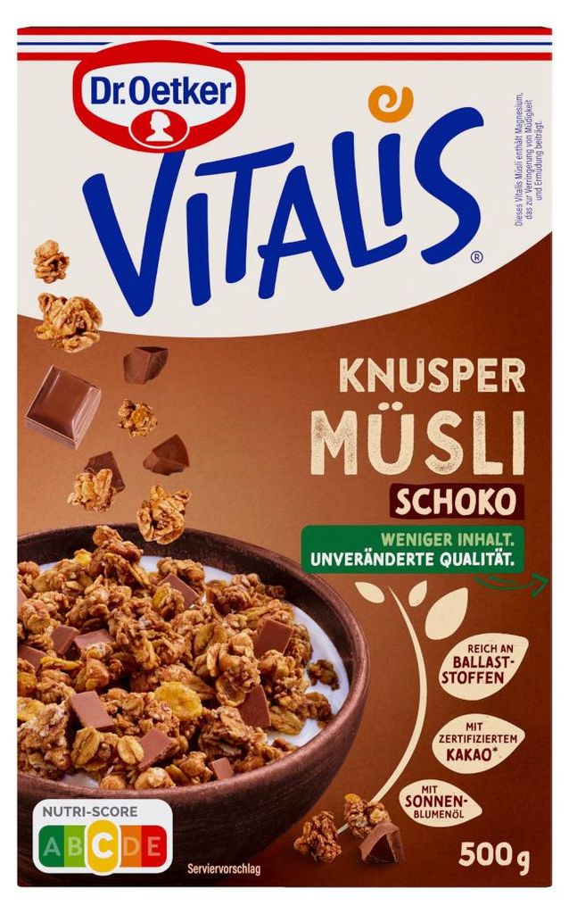 Dr. Oetker 6520814008 Dr. Oetker Vitalis Knuspermüsli Immagine del prodotto 