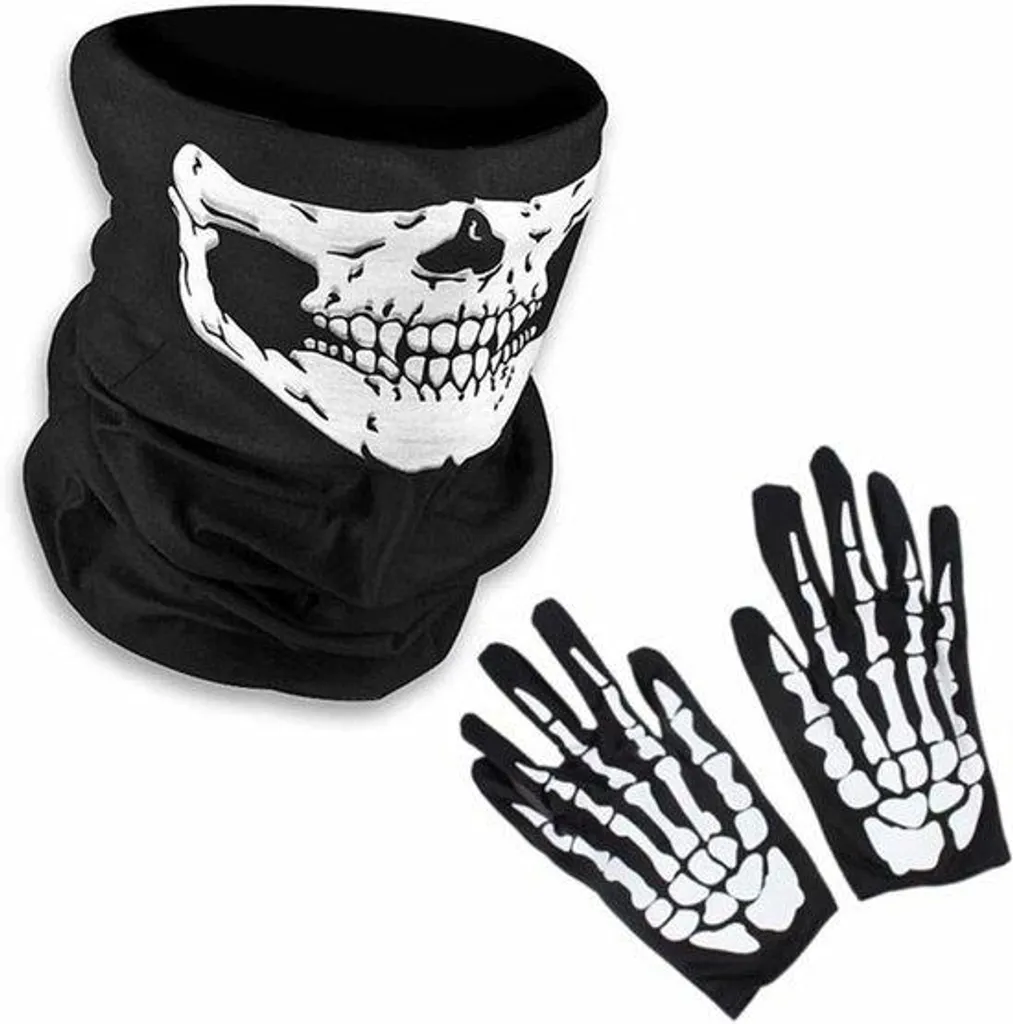 Protection Halloween tête de mort noire pour éviter les chocs lot de 2