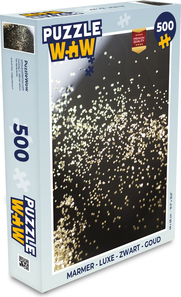 MuchoWow Puzzle 500 Teile Marmor - Luxus - Schwarz - Gold - Denken - Spiel - Toy