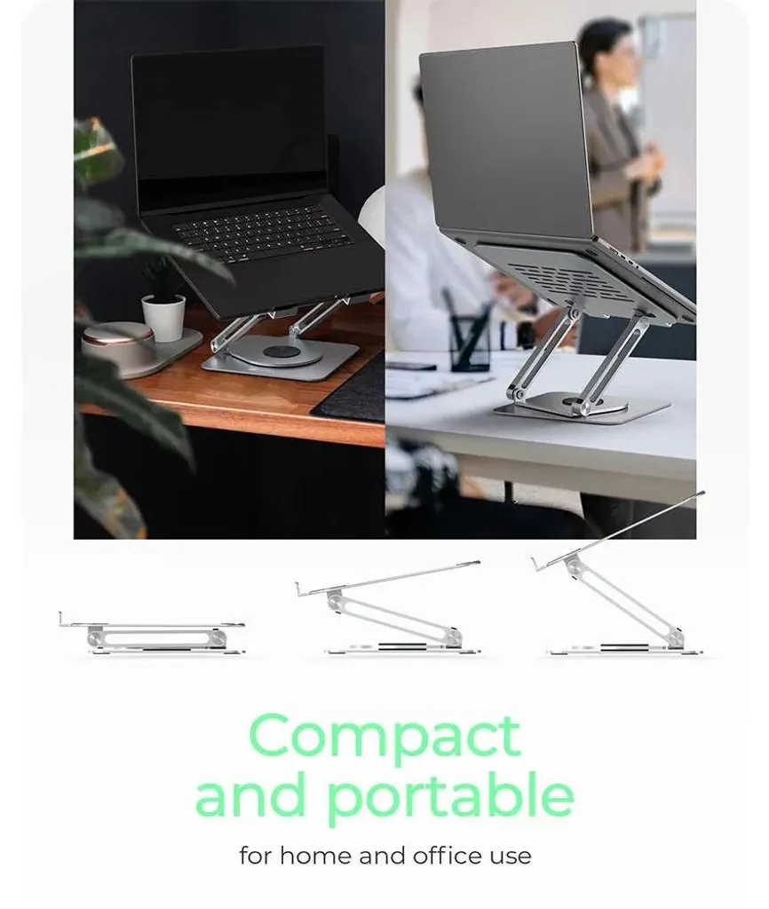 Support Ordinateur Portable Rotatif et Réglable en Hauteur IcyBox - 10