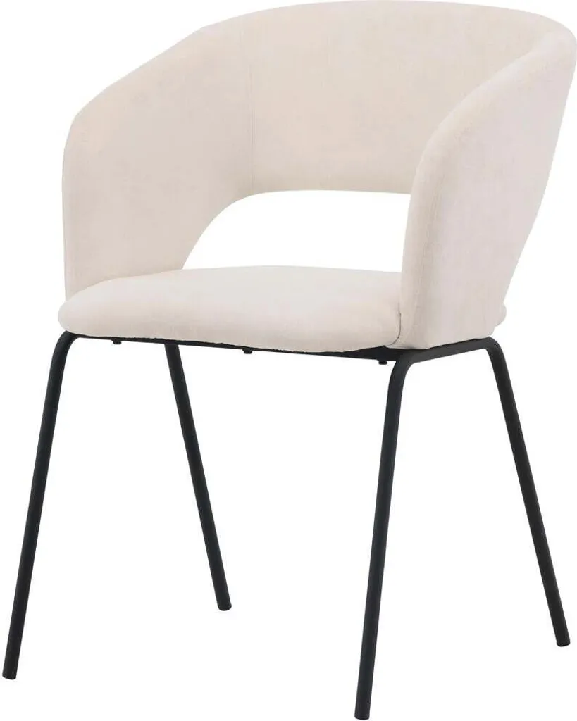 Chaise design beige et noir FURNLUX Day 66x66cm - Assise large grand confort