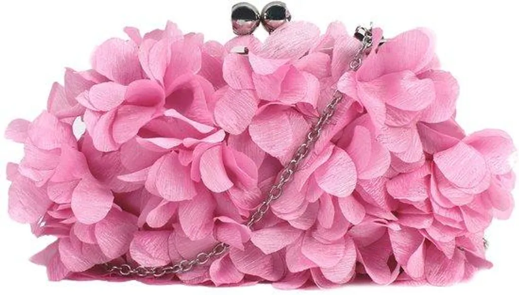 Pochette soie haut de gamme à chaîne amovible et fermeture sécurisée