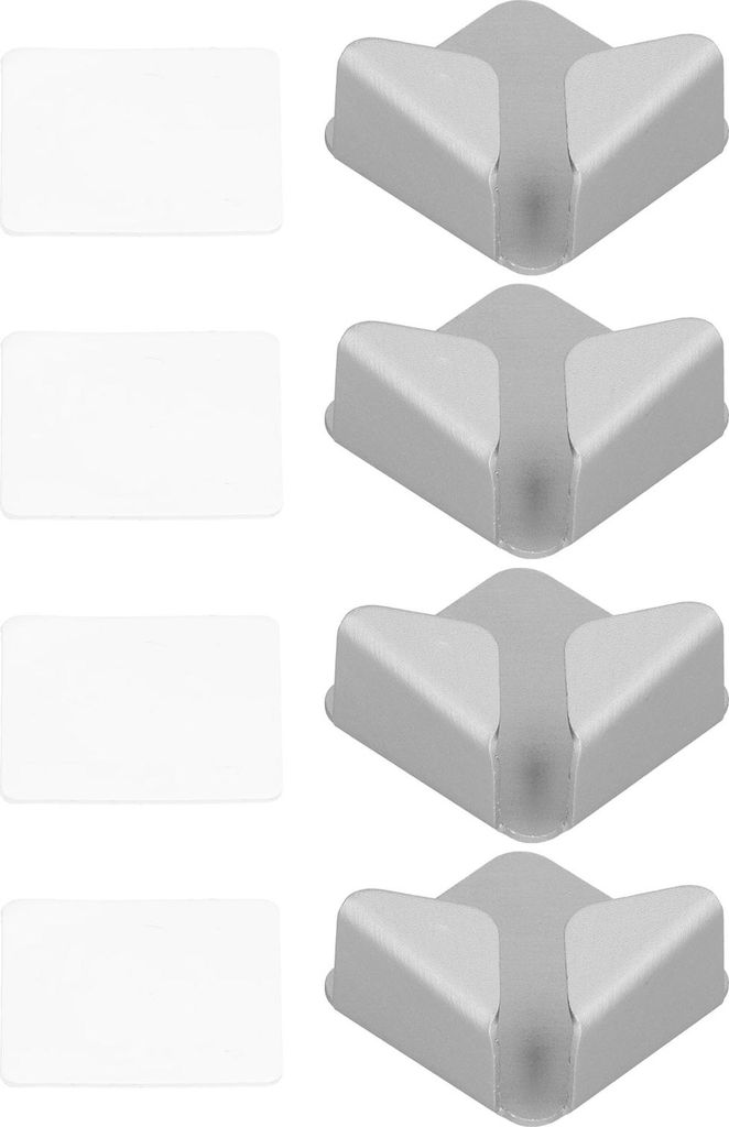 4Pcs NoPunch Power Plug Holder WallMounted Power Cable Organizer Rack Bracket für Home Grau