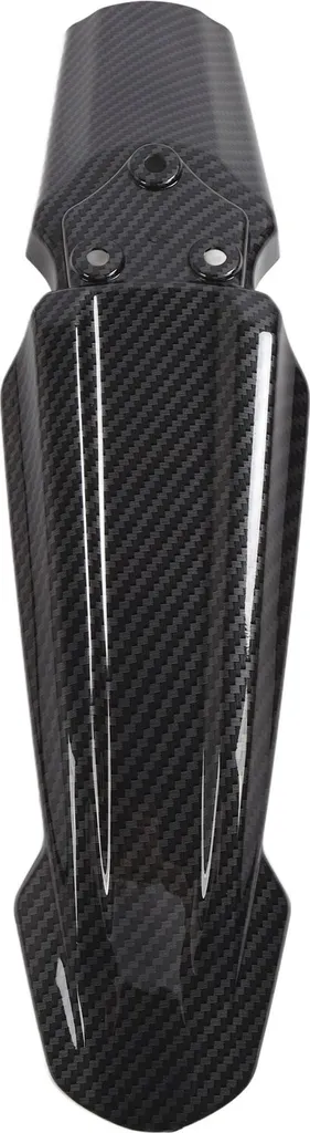 Garde-boue moto avant rigide anti-éclaboussures finition carbone 450mm