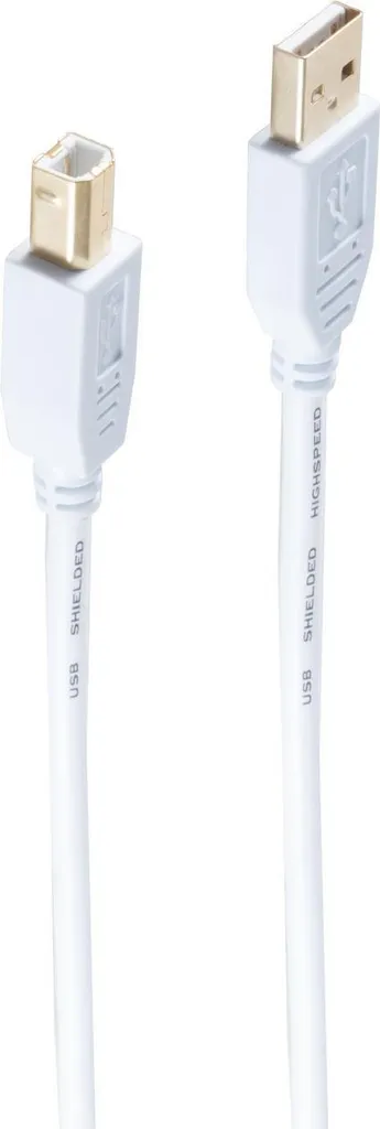 shiverpeaks Câble USB 2.0 Type A vers B High Speed 1,8m Blanc BS77022-W