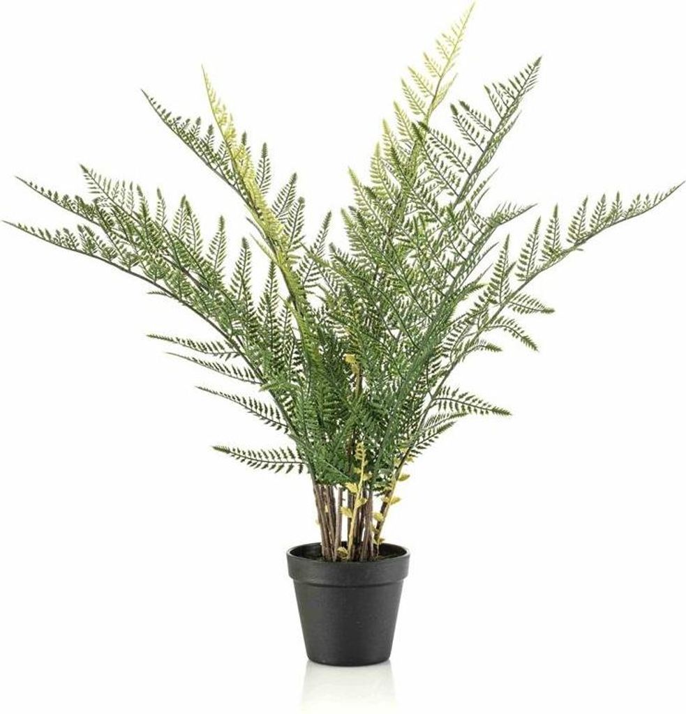 artplants.de Künstlicher Schwertfarn LOWTAN im Dekotopf, crossdoor, grün, 65cm - Kunst Farnpflanze