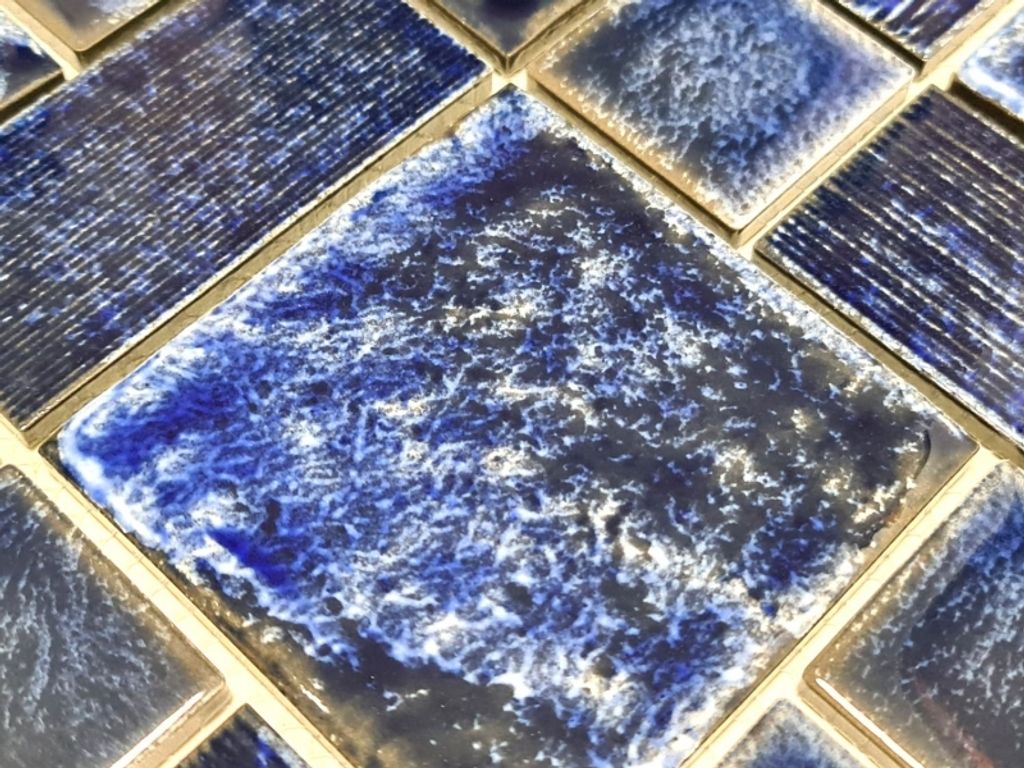 Mosaikfliese Keramik Mosaik Kombi blau glänzend Badezimmer Dusche Wand MOS13-KAS2_m