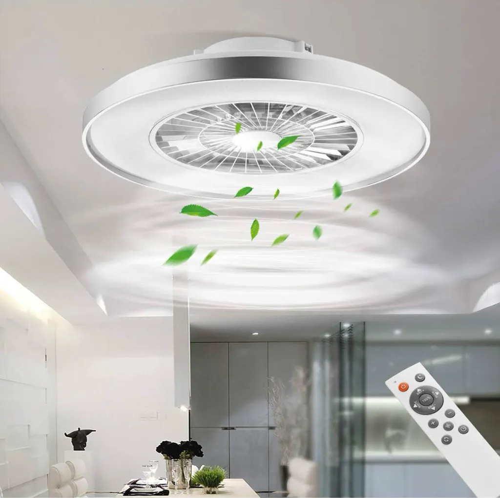 Plafonnier ventilateur LED 24 vitesses - Intensité variable 3000-5500K BKZO