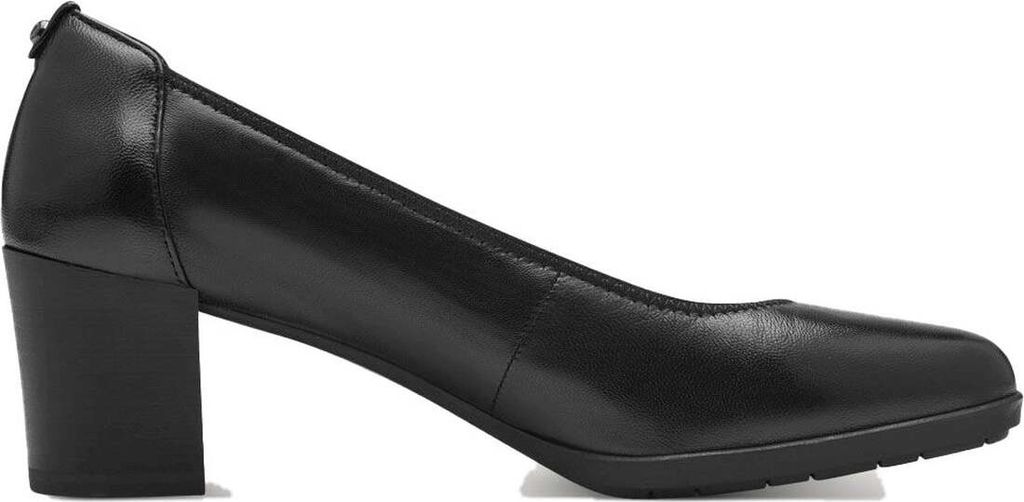Tamaris Damen Pumps Leder Blockabsatz bequem 1-22416-43, Größe:40 EU, Farbe:Schwarz